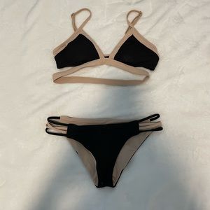 L Space Bikini Set in Black and Nude